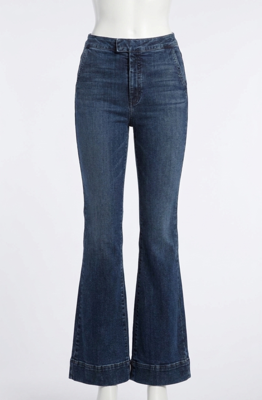 NEW HIDDEN happi high rise flare jeans in dark wash